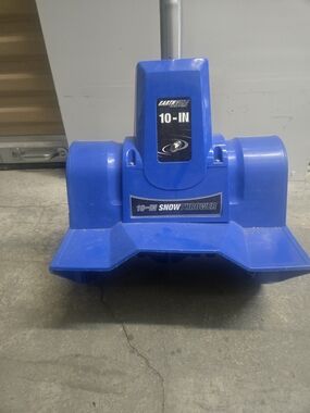 10-In Blue Snowthrower - Compact Snow Remover